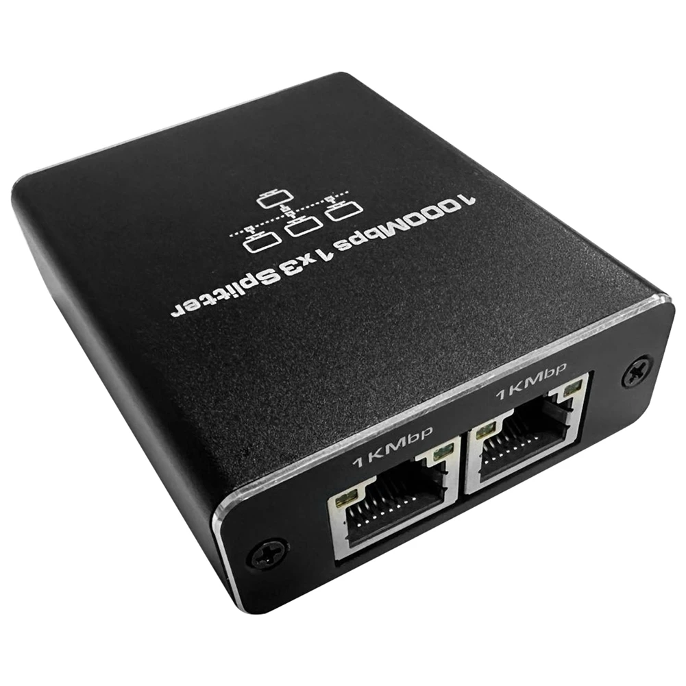 High Speed Gigabit Ethernet Splitter RJ45 Splitter 1 To 3 Connections 1000Mbps Supports Cat5/5E/6/7/8 Easy To Use