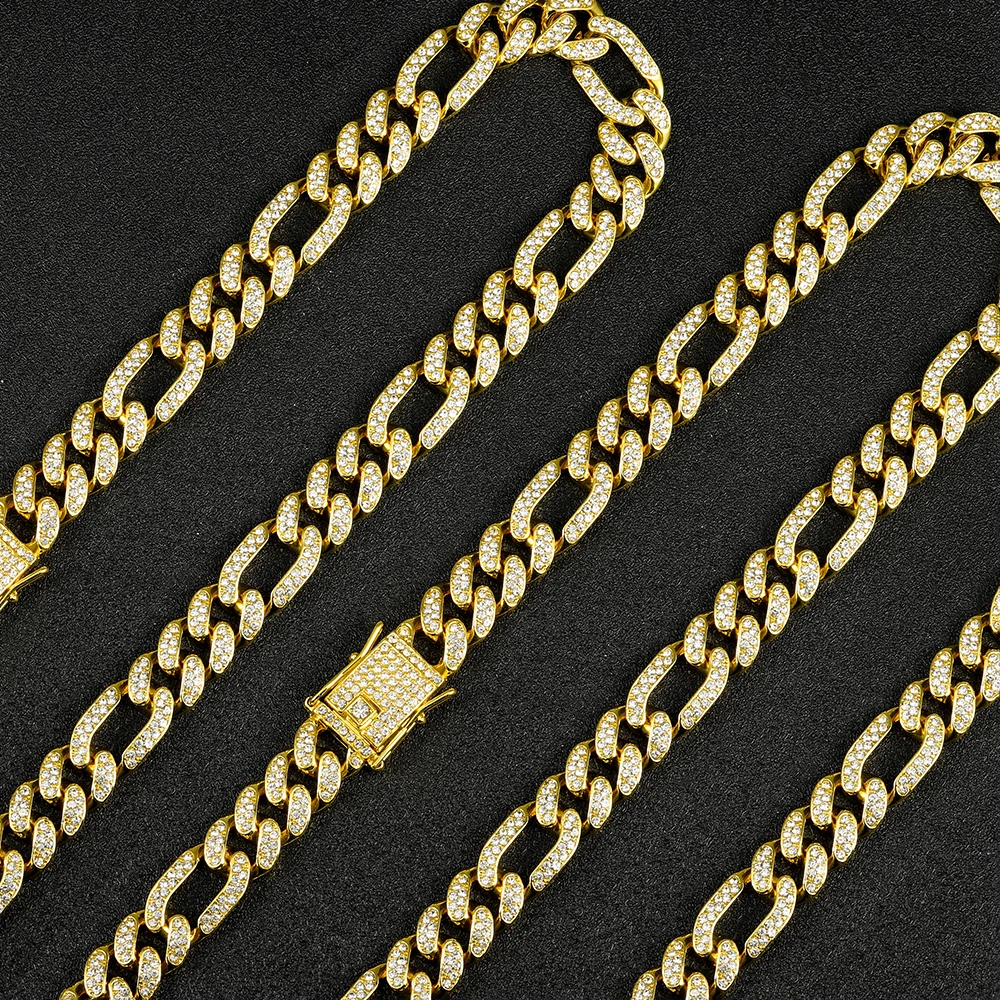 Unique shape hip hop cuban chain bracelet necklace personality trend street style jewelry gifts daily wear for men and women