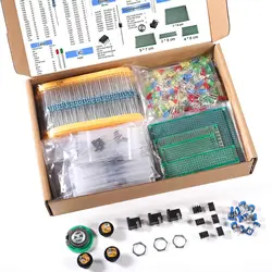 1900pcs Mega Electronic Component Kit Assortment, Capacitors, Resistors, LED, Transistors, Diodes, 1n270 Germanium, DC Jacks