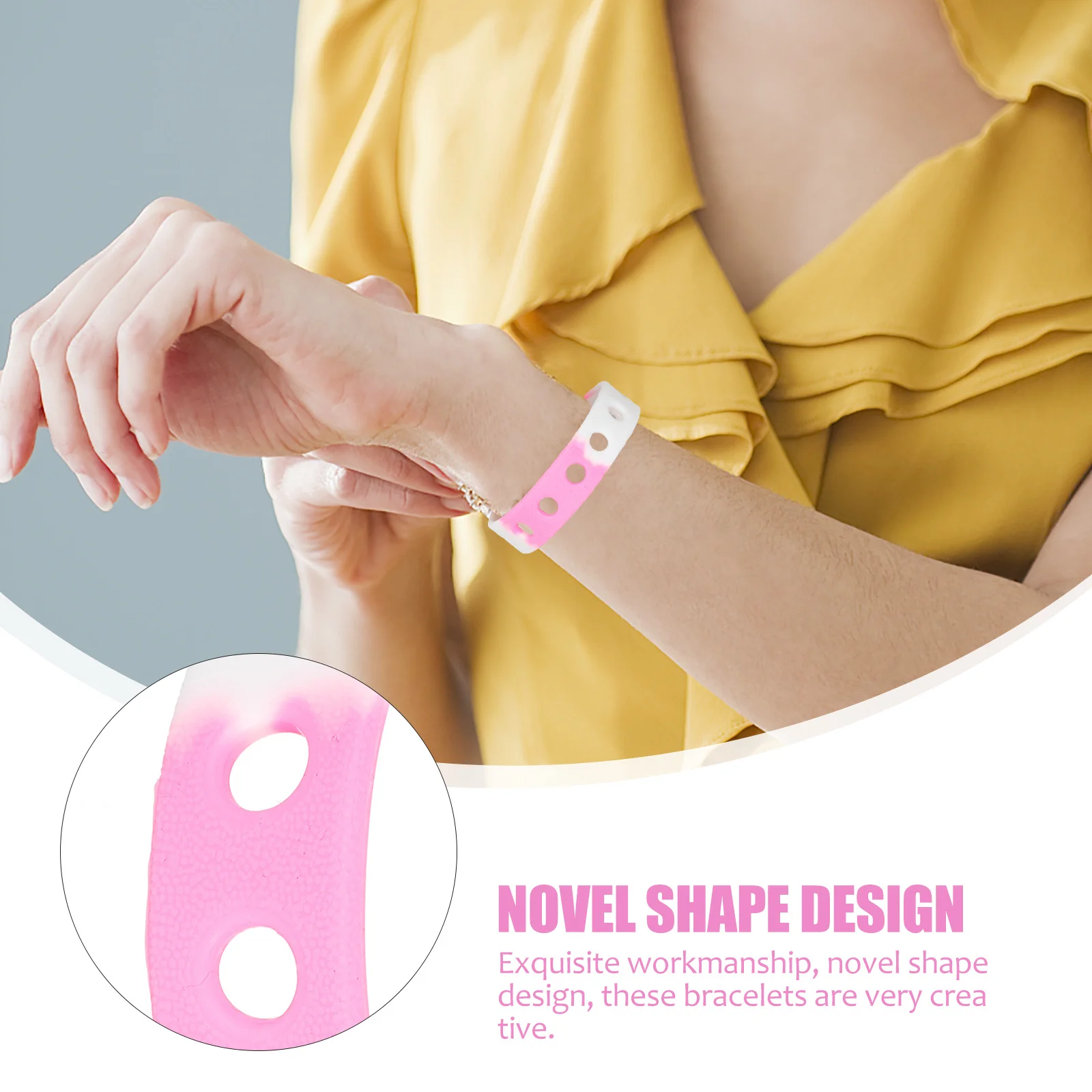 10Pcs Colorful Silicone Bracelets Adjustable Kids Wristband Creative DIY Decorative Party Favor Accessories Silicone Bracelet