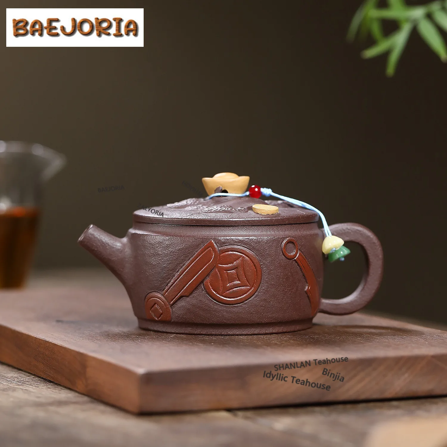 210ml Classic Yixing Purple Clay Teapots Handmade Large Caliber Pot Raw Ore Purple Mud Kettle With Filter Zisha Tea Set Craft