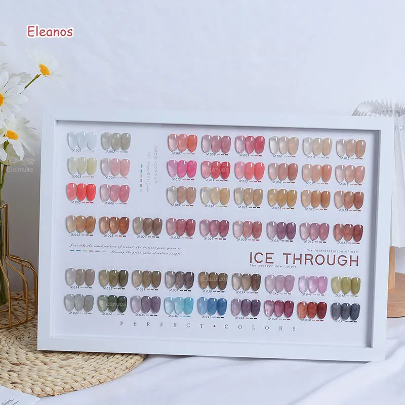 Eleanos 2023 Icy Jelly Nail Gel Polish Set 51pcs Full Coverage Gel Varnish For Nail Salon Wholesale Marnicure UV Gel Learner Kit