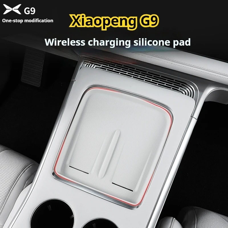 

Fit For Xpeng G9 2024 2025 Car Central Control Wireless Charging Cup Anti Slip Pad Storage Box Pad Xiaopeng G9 Car Modification