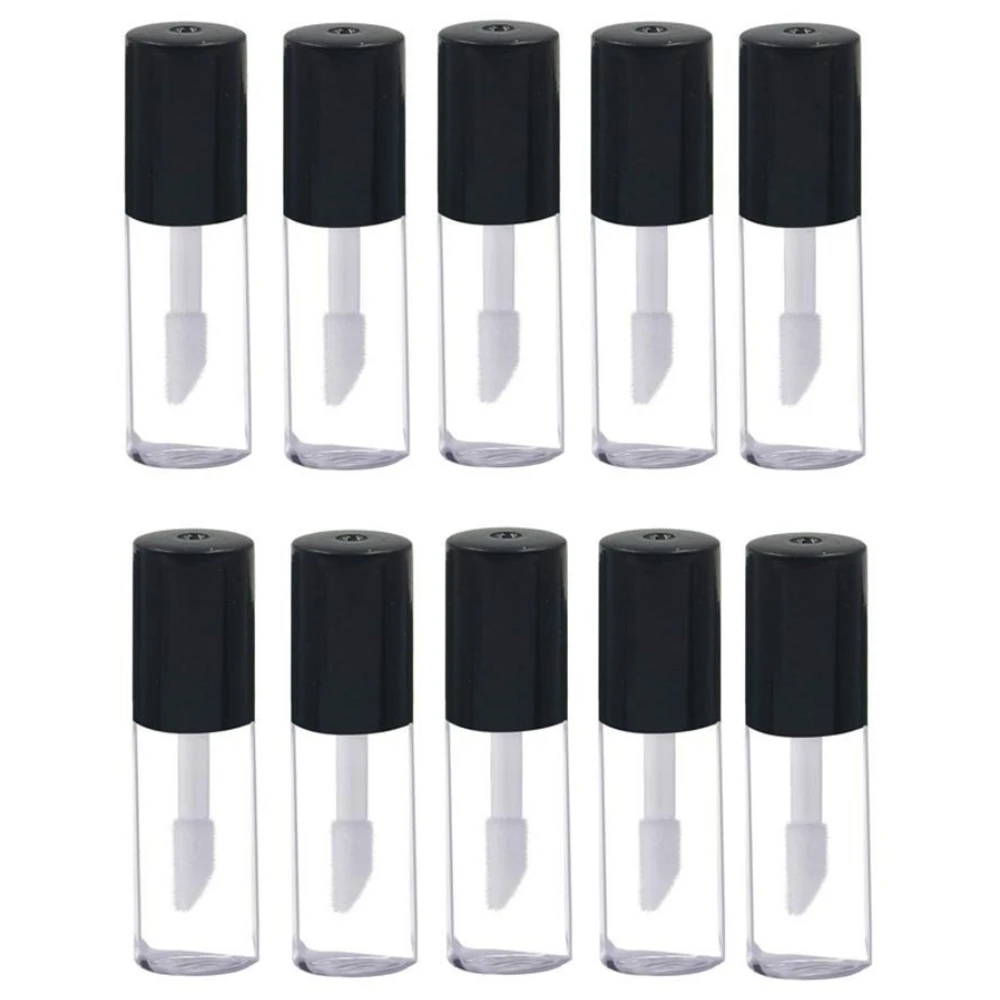 12PCS 3ML Tubo vuoto per lucidalabbra Fai da te in plastica elegante contenitore per rossetto liquido rotondo lucidalabbra campione cosmetico bottiglie riutilizzabili