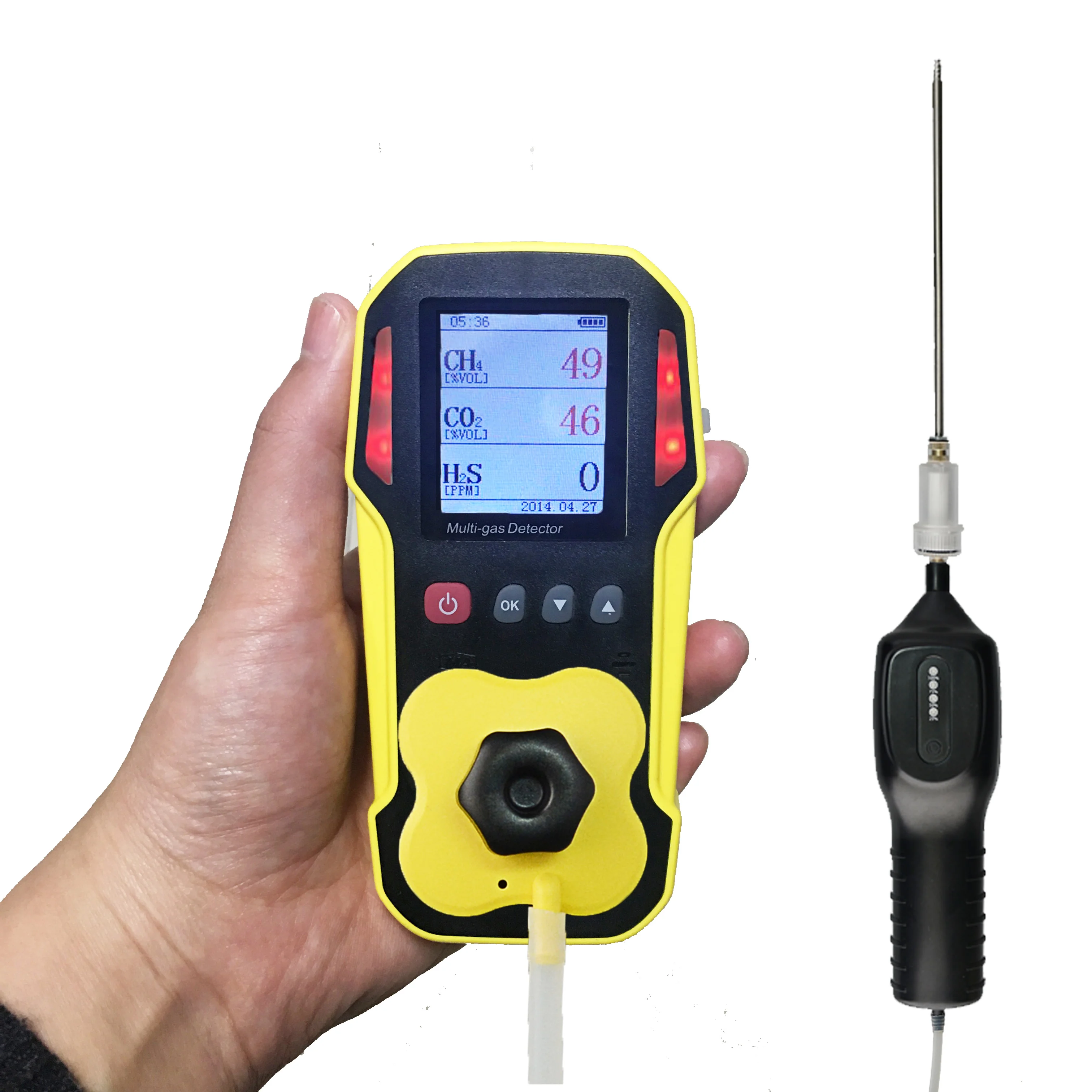 

Landfill gas & biogas analyzer for CH4 CO2 H2S O2 fast response portable Biogas analysis detector