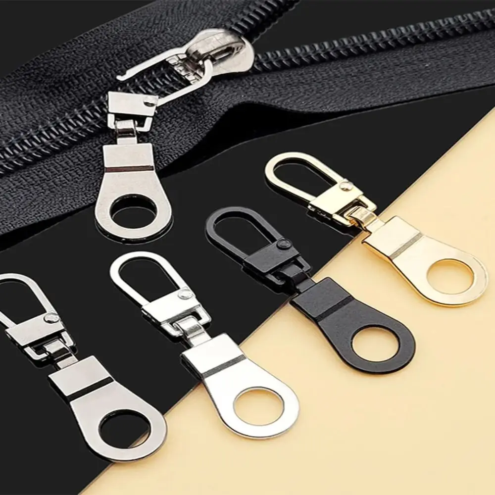 5PCS Replacement Metal Zip DIY Sewing Detachable Zipper Head Backpacks Purses Repair Zipper Sliders Head Sewing Accessories