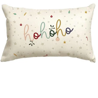 Pink Throw Pillow Cover Christmas Merry Winter Holiday Party Cushion Cover Sofa Linen Waist Pillow Cover 30X50cm