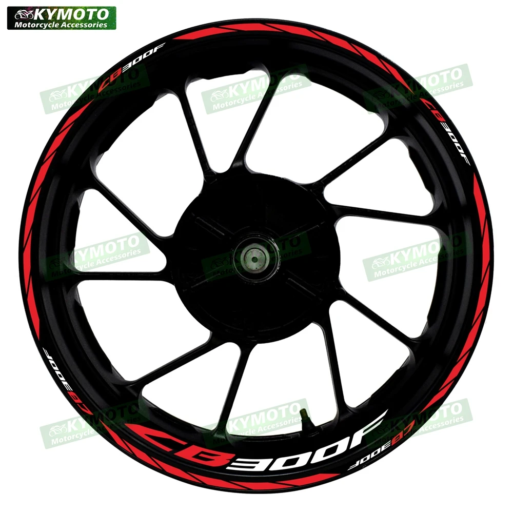 Reflective motorcycle wheel decals for Honda CB300F CB 300F 17-inch front and rear wheel fairings and rims waterproof decal