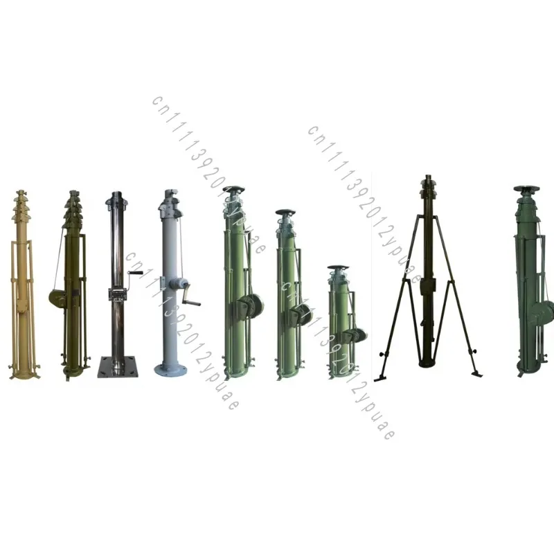 Manual Telescopic Mast Tower, 4m to 14m 50ft 60ft Adjustable Lifting Support Pole