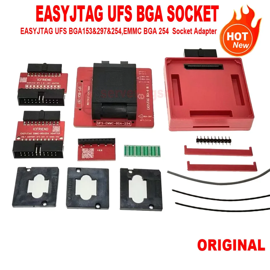 2025 NEW ORIGINAL ICFriend 6 in 1 Socket Adapter support UFS (Simplfied) BGA153 BGA254 BGA297  for Easy Jtag Plus Box