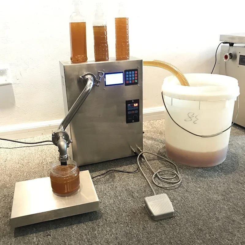 Food Grade 220V Automatic Weighing Pump Viscous Paste Honey Filling Machine