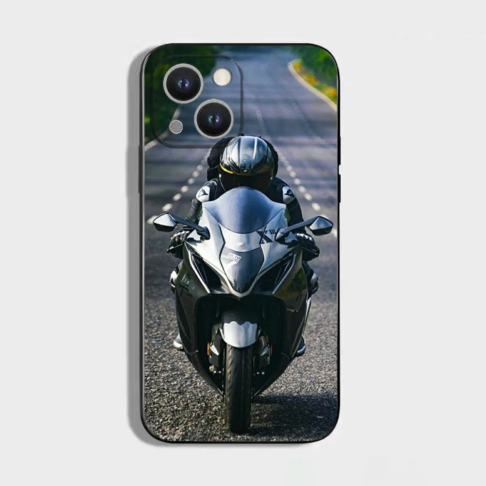 S-Suzuki H-Hayabusa GSX 1300R Handyhülle für iPhone 16,15,14,13,12,11 Plus,Pro Max,XS,X,XR,SE,Mini,8,7,Soft Silikon Schwarz Cover