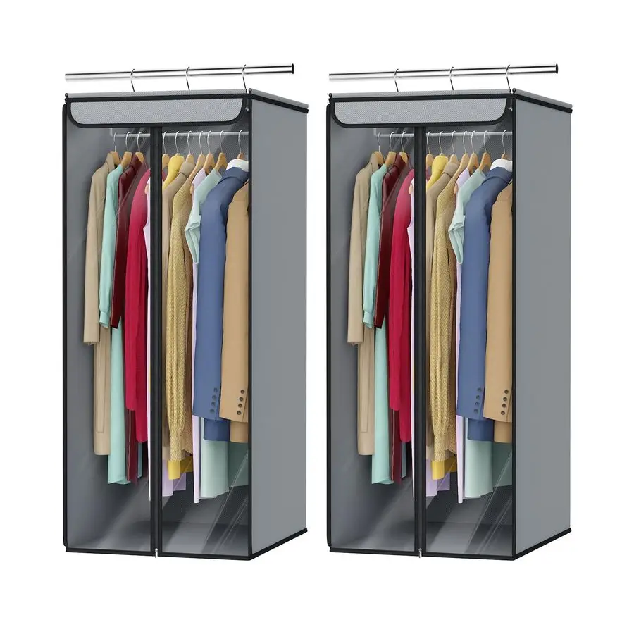 

Чехлы для одежды с прозрачным окном, большие сумки для хранения одежды, органайзеры для шкафа, премиум-класс, для подвешивания