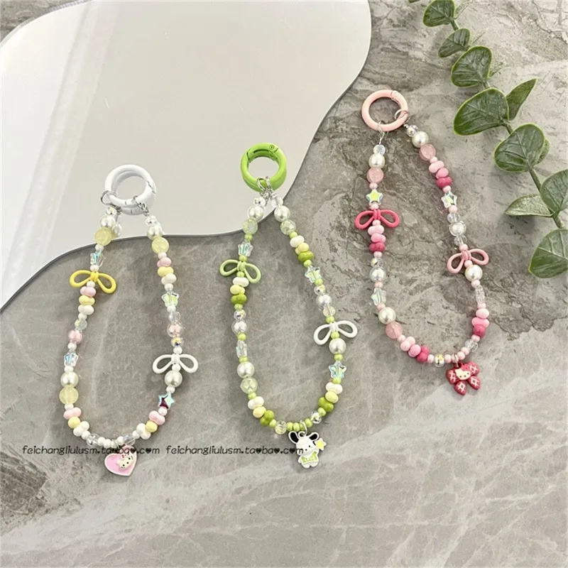 

Kawaii Pochacco Hello Kitty Sanrio Students Cute Cartoon Phone Decoration Children Keychain Bag Pendan Wrist Chain Gift for Kids