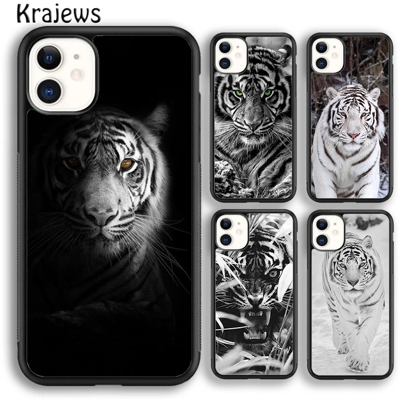 

Мягкий чехол для телефона с рисунком животного белого тигра для iPhone 17 Air 16 15 14 plus 11 12 13 pro max coque Fundas