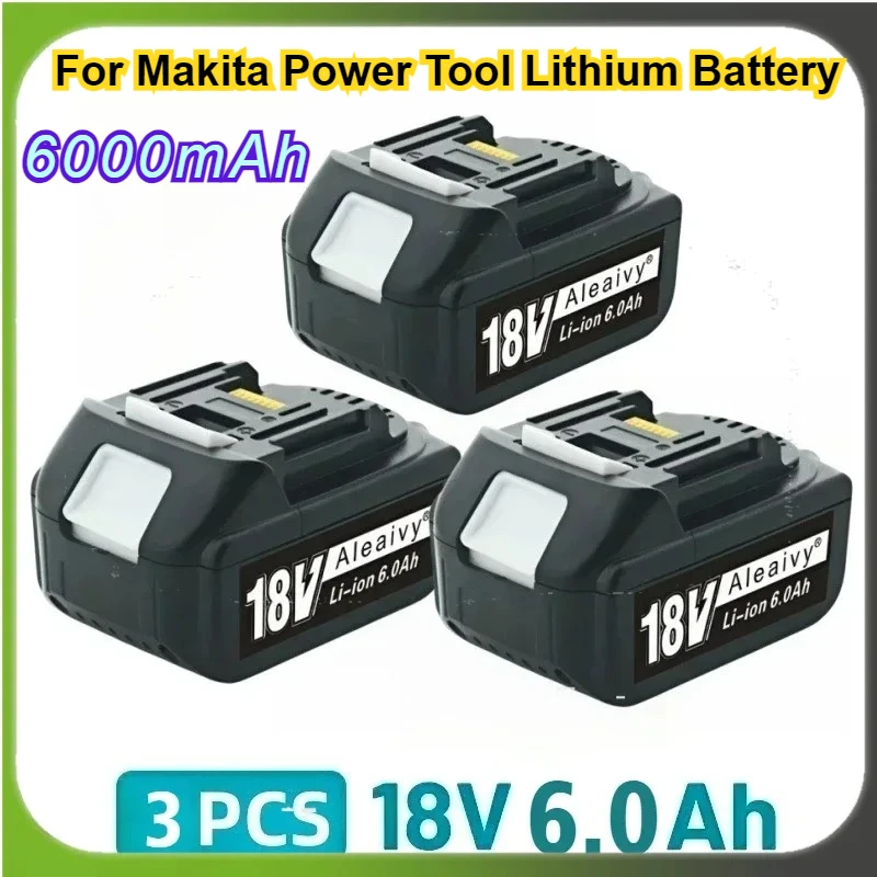 

6000 мАч, 18 В, аккумулятор для Makita с зарядным устройством, литий-ионный аккумулятор для электроинструмента Makita BL1850 BL1880 BL1860B LXT400