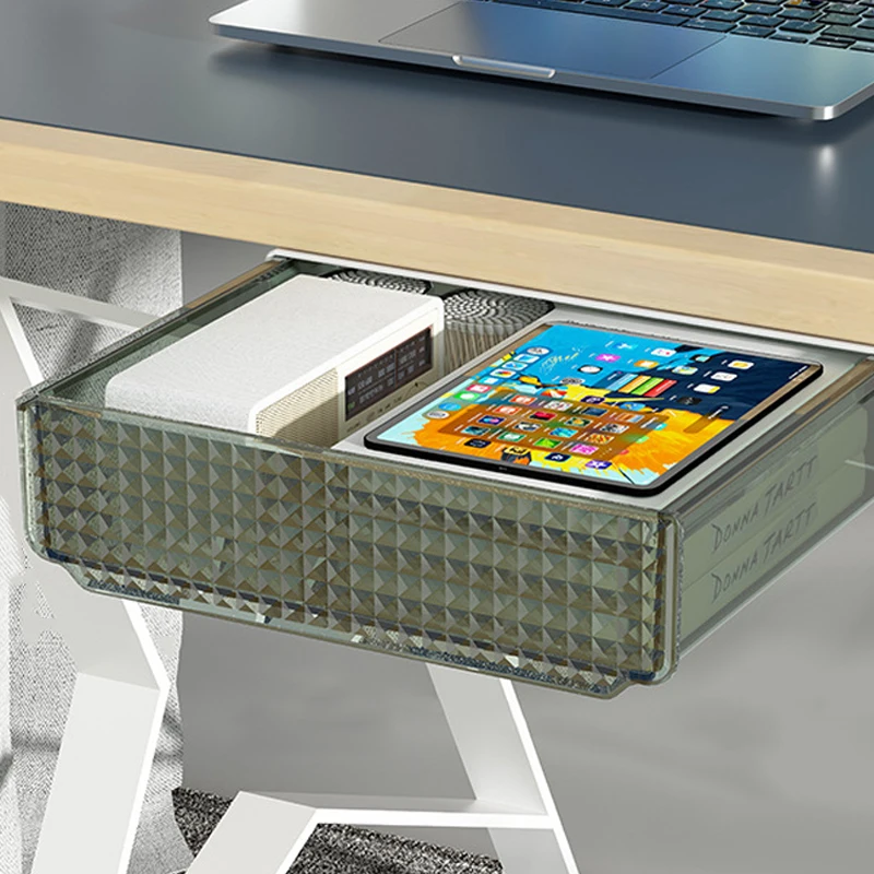 MELStorage-Boîte de Rangement Auto-Adhésive Cachée Sous la Table, Armoire de Bureau de Grande Capacité