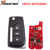 10PCS XHORSE Wired Universal Remote Key 3 Buttons XKTO00EN VVDI2 for Toyota Type English Version