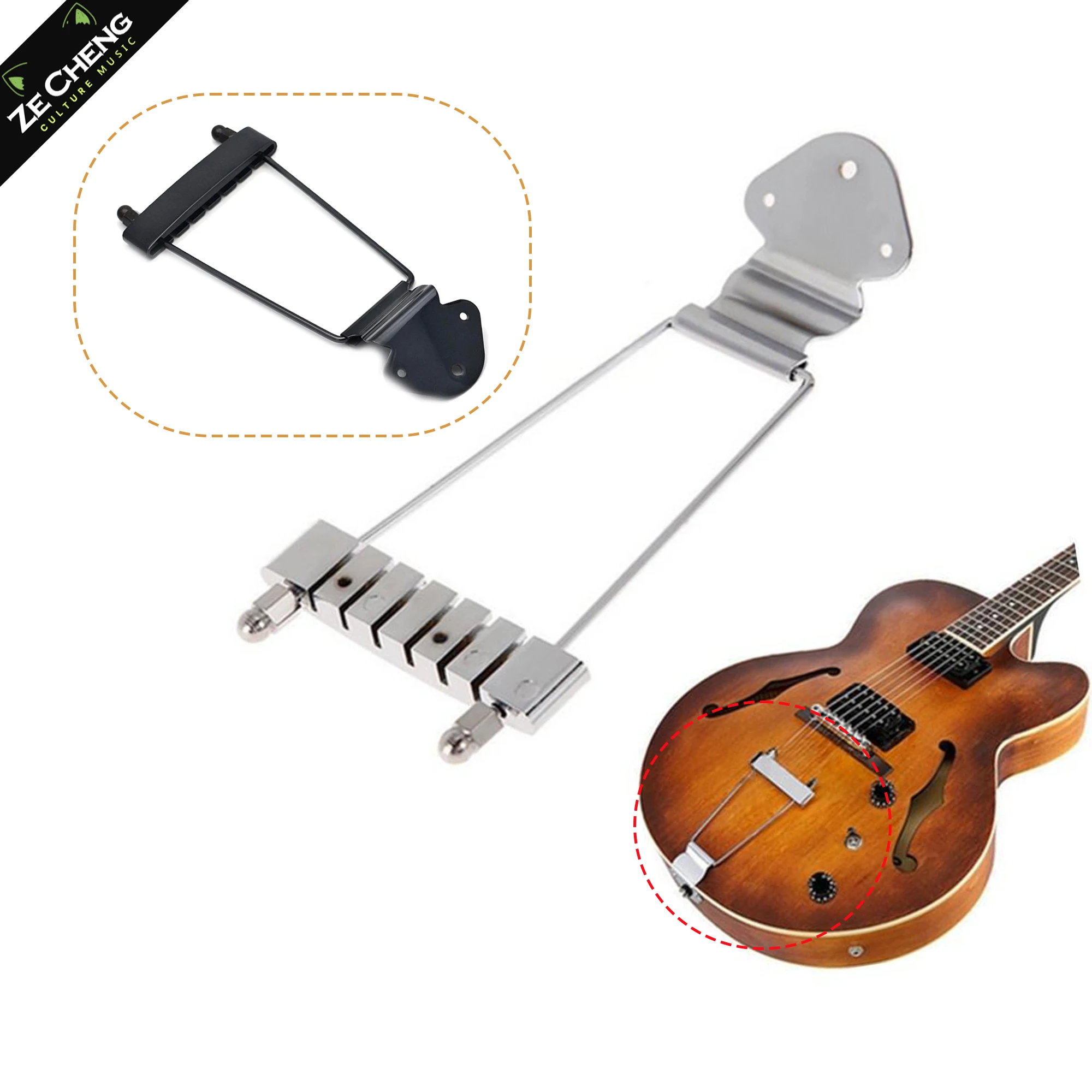 

1 шт. гитарный хвостовик трапеция с открытой рамой для 6-струнной гитары Archtop