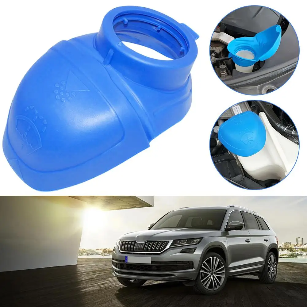 Car Front Wiper Washer Fluid Reservoir Bottle Lid Cap Cover For Skoda 6V0955485, 000096706 Liquid Reservoir Spray Bottle Co S2G1