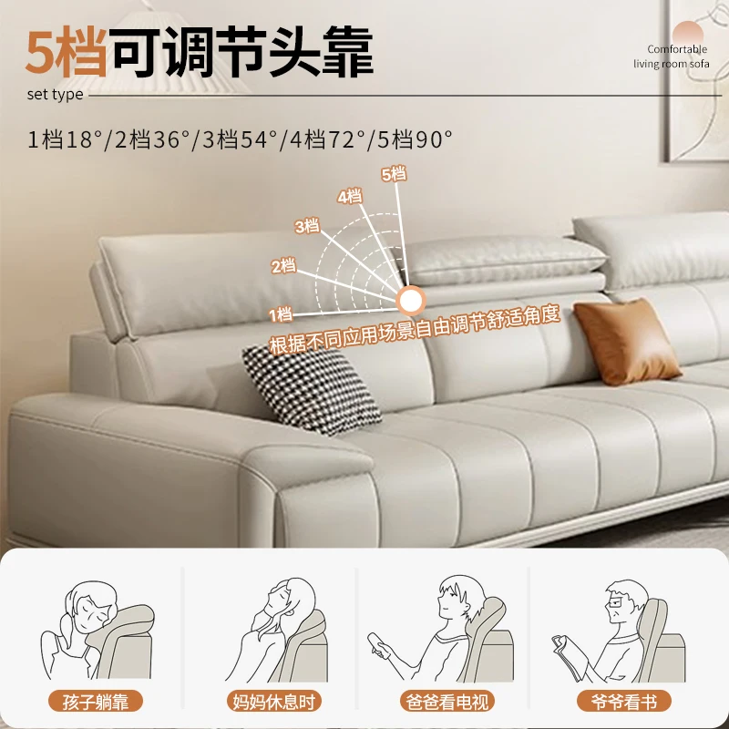 Modern simple craftsmanship cloth cat scratching leather sofa