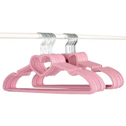 10PCS Clothes Hanger Durable ABS Heart Pattern Coat for Adult Children Clothing Hanging Supplies