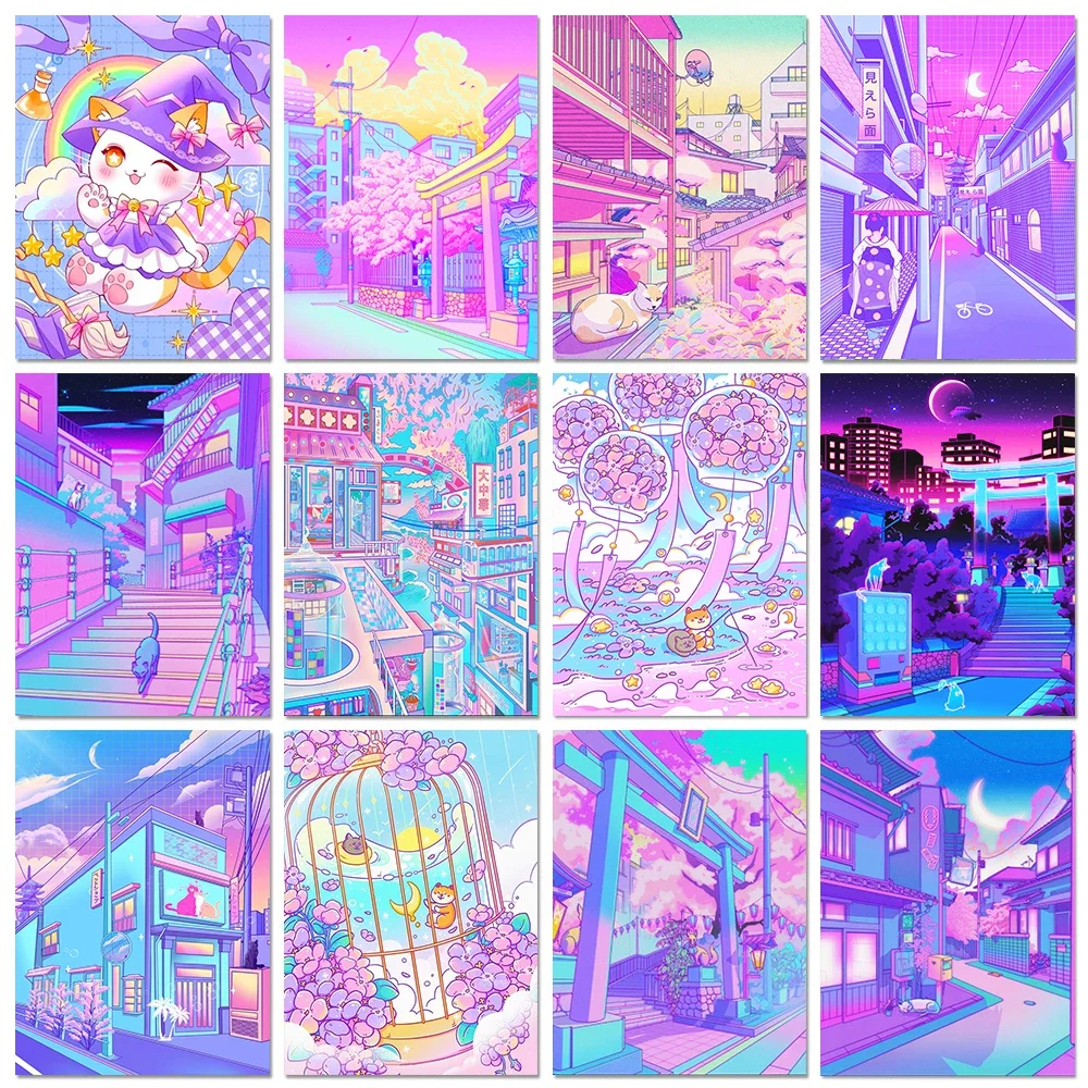 

DIY мультфильм алмазная живопись AB горный хрусталь вышивка пейзаж мозаика вышивка крестиком художественный набор ручной работы украшение детской комнаты