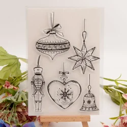 Christmas Pendant Clear Stamps Transparent Silicone Seal for DIY Scrapbooking Card Making Photo Album Decoration Crafts Supplies