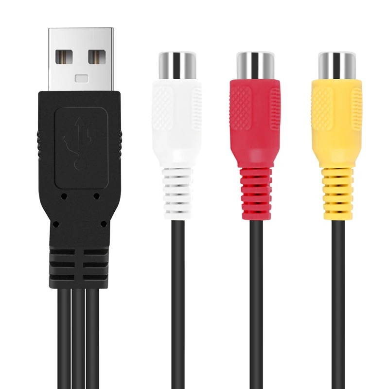 Кабель USB-3RCA USB-мама на 3 Rgb-видео AV-композитный адаптер-конвертер Кабель-разъем для ТВ-ПК DVR