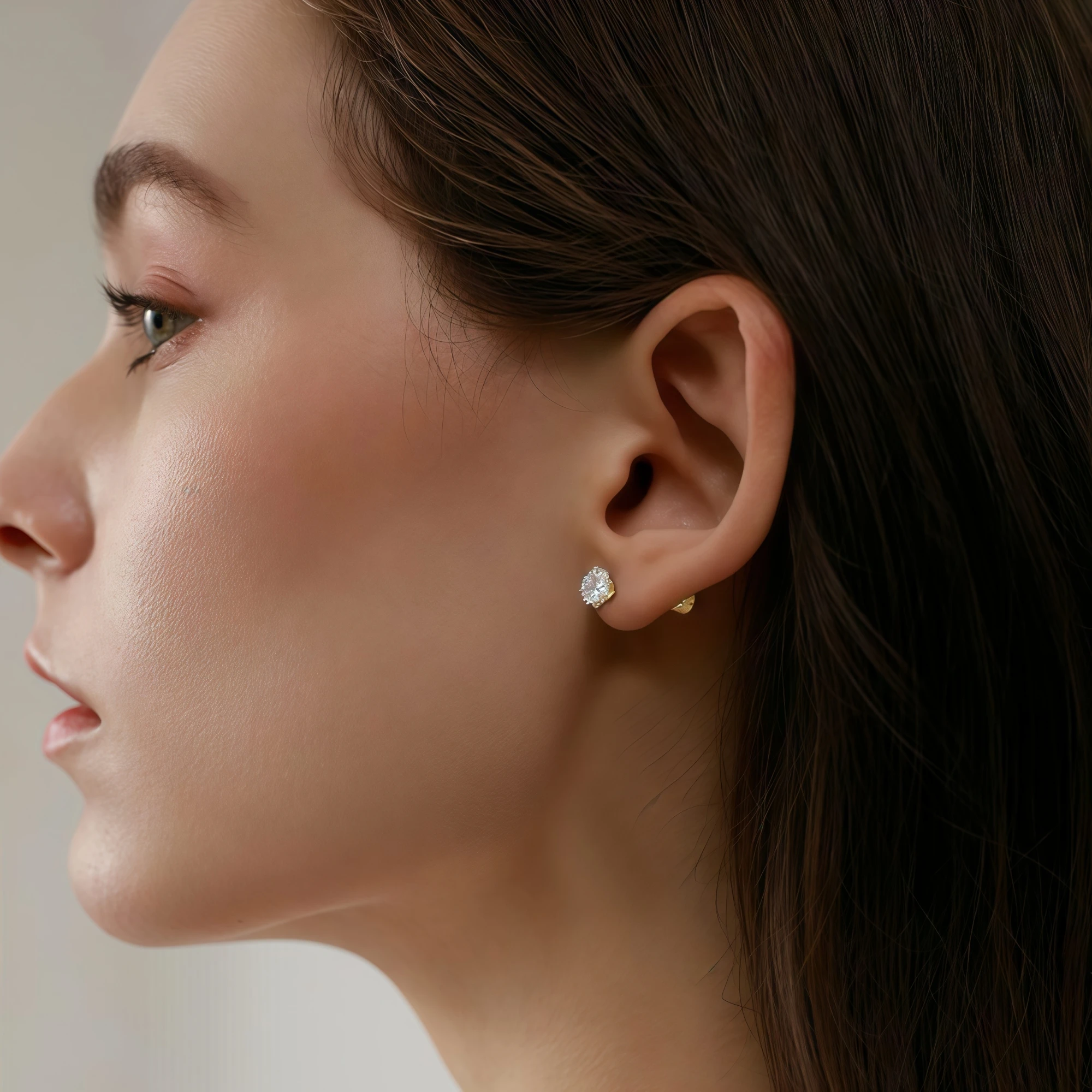 Super Mini 2-5MM CZ Edelstahl Push-Back Piercing-Knorpel-Ohrstecker-Set für Männer und Frauen, zarter romantischer Schmuck, neu. – Detail 1