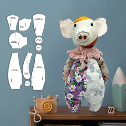 YOMDID 10PCS Memory Pig Quilting Template Handmade Acrylic Stencil DIY Pig Shaped Doll Sewing Tool Gifts Decor With Instructions