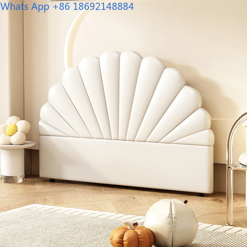 Cream Style Petal Headboard Cushion Simple Modern Floor Princess Single Headboard Ultra-thin