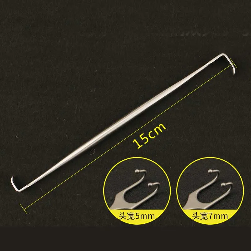 Mandibular right angle hook double head stainless steel nose plastic surgery instrument nose hook L type nose deep pull hook