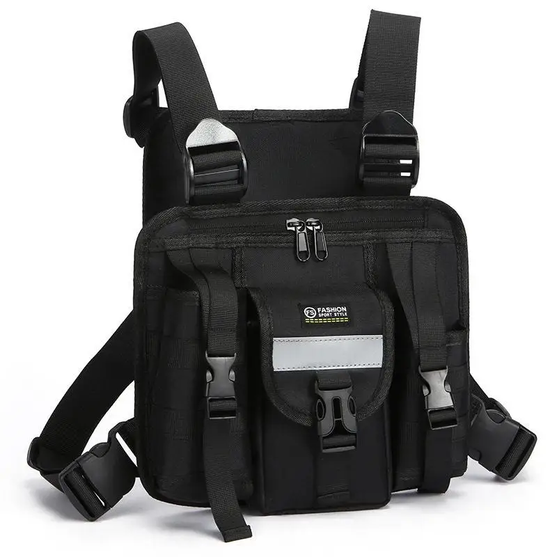 Tactical Vest Backpack Outdoor Riding Chest Bag - usage example