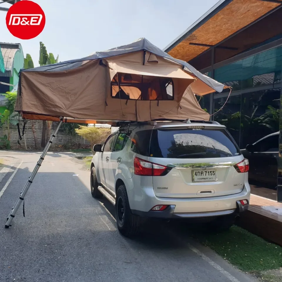 Soft Shell 4x4 Roof Tent Car Aluminum Roof Top Tents Big Space Outdoor Off-road for Camping Canvas Car Pickup Pruck SUV Trailer