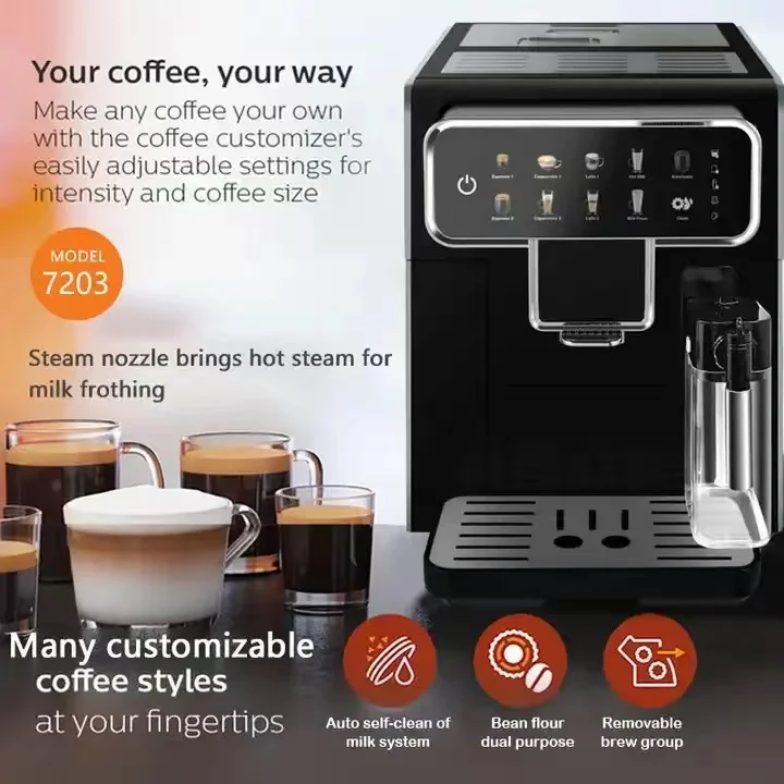 2024 Super One Button Bean To Cup Automatic Coffee Maker Automatic Espresso Cappuccino Machine Coffee Maker