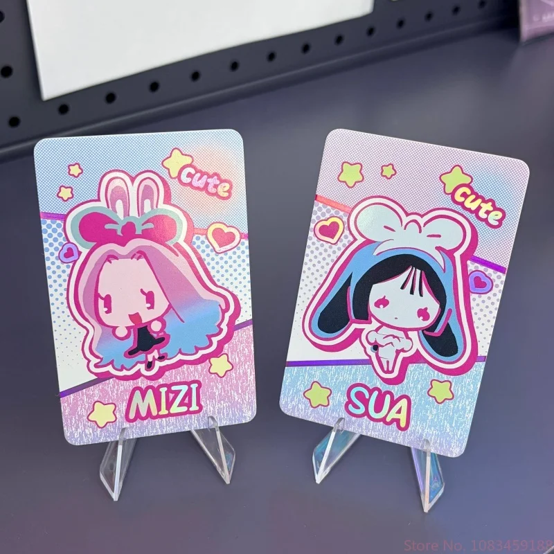 핫 세일 에일리언 스테이지 래빗 시리즈 카드 슈트 액션 피규어 주변기기 루카 이반 수아 미지 레이저 카드 컬렉션 데스크탑 장난감 선물