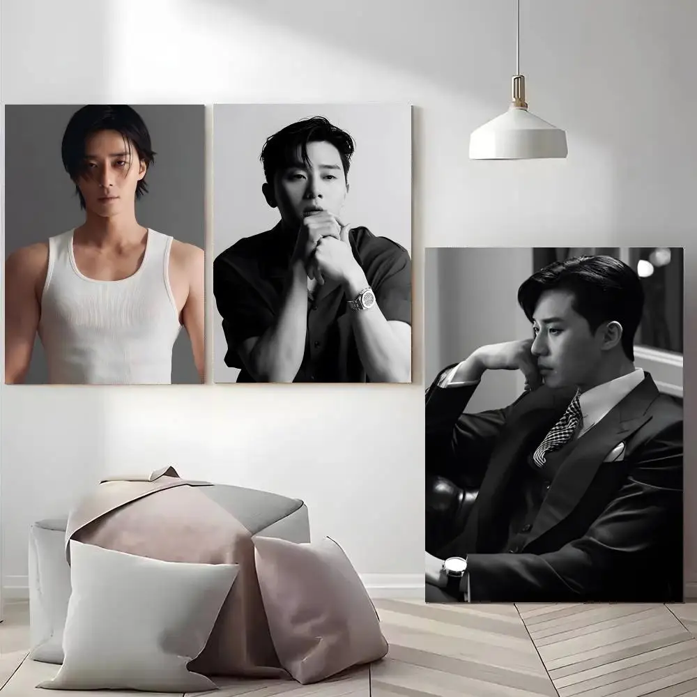 Park Seo Jun Male Star Painting Calligraphy HD Waterproof Canvas Poster Art: Aesthetic Wall Decor Home,Bar & More