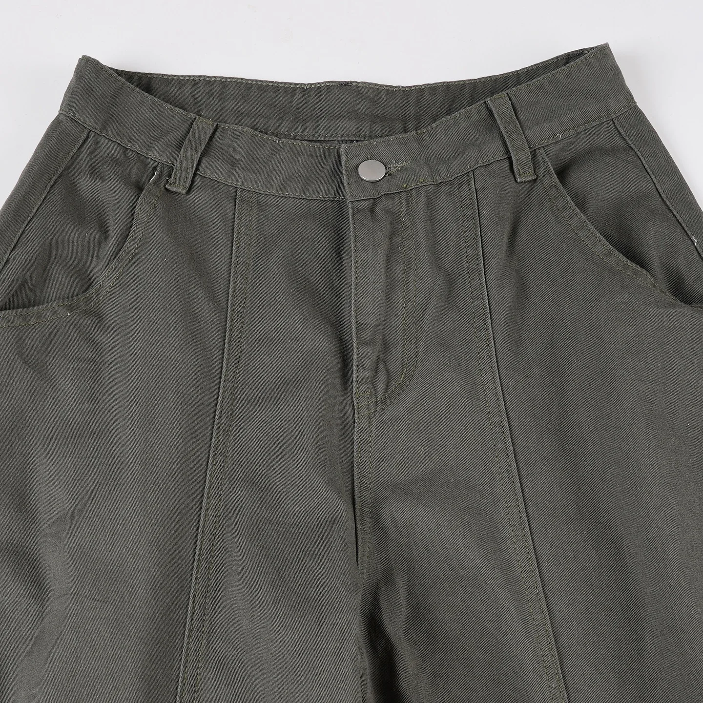 Zeyla Pantaloni cargo streetwear, jeans larghi da donna a vita alta con drappeggio dimagrante, pantaloni casual da strega alla moda Y2K Essential