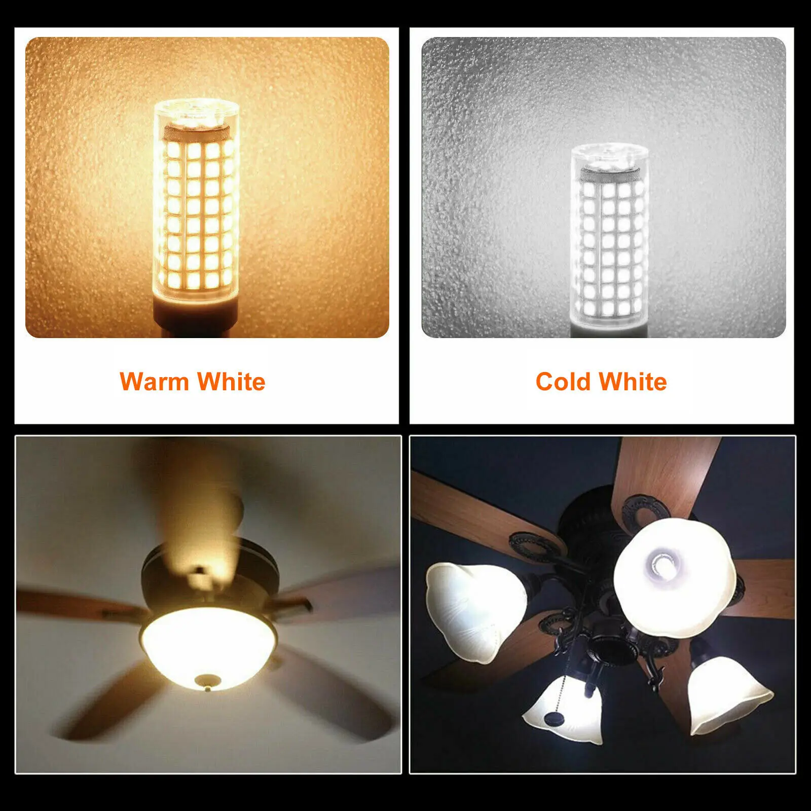 Dimmable LED Corn Bulbs Mini BA15D E11 E12 E14 8W 136 LEDs Ceramics Lights 220V Lamp Replace 150W Halogen Lamps Cool Warm White