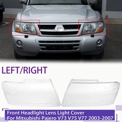 For Mitsubishi Pajero V73 V75 V77 2003 2004 2005-2011 L/R Car Headlamps Cover Clear Headlight Cover Transparent Lampshade Shell