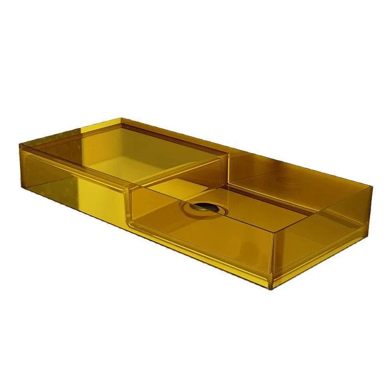 

transparent resin wall-mounted wash basin, face basin, small apartment color wash basin