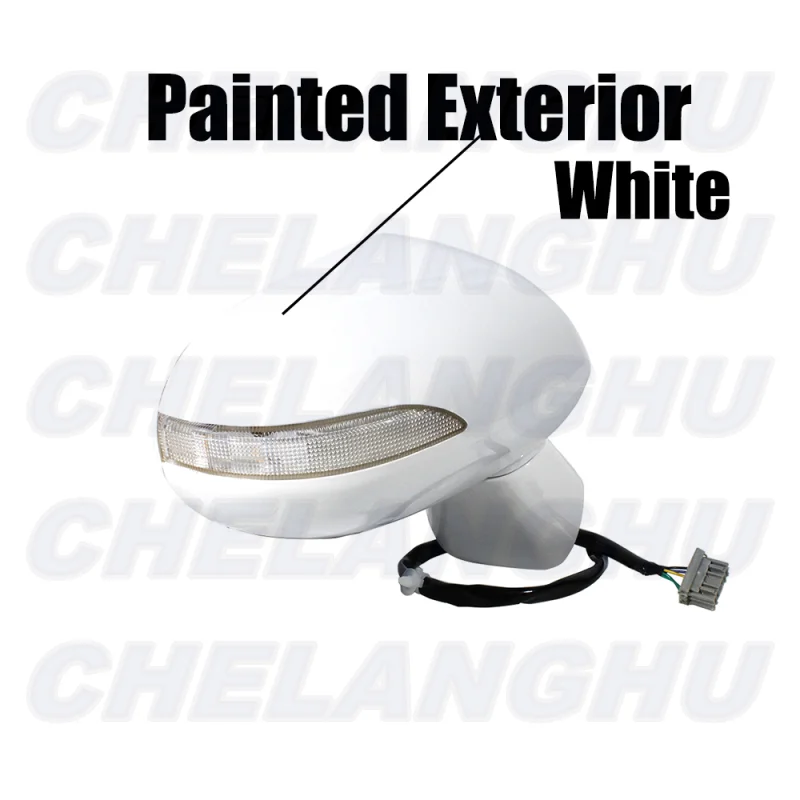 For Honda Fit /Jazz GD1/GD3 2005 2006 2007 2008 Right Side 5 Pins White Painted Power Adjust Turn Light Mirror Assembly