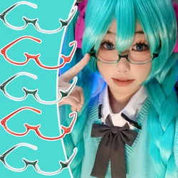 Unique Two Meta Anime Cosplay Half Frame Glasses Ins Gradient Green and Red Frame Glasses Clothing Accessories