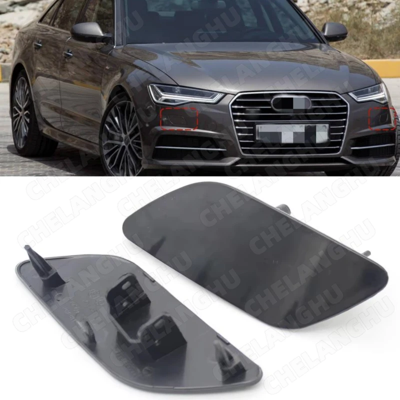 

For Audi A6 C7 2012 2013 2014 2015 2016 2017 Car-styling Front Bumper Headlamp Headlight Washer Spray Cover Cap No Paint