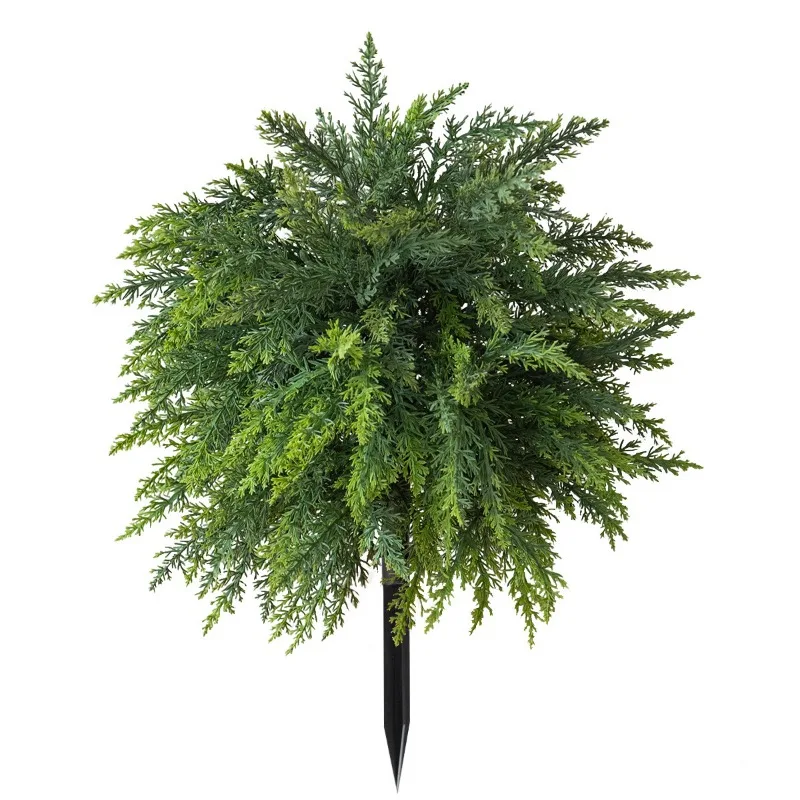 Spot delivery Cross-border hot-selling simulated pine needles Ground insertion Artificial green plants Fast Delivery