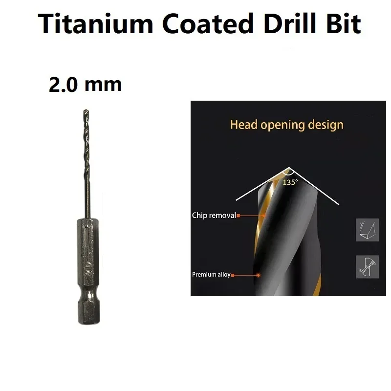 Quality New Drill Bit For Aluminium/wood High Speed Steel Longer Life Part Replacement Set 1.5-6.5mm 6.35mm Shank