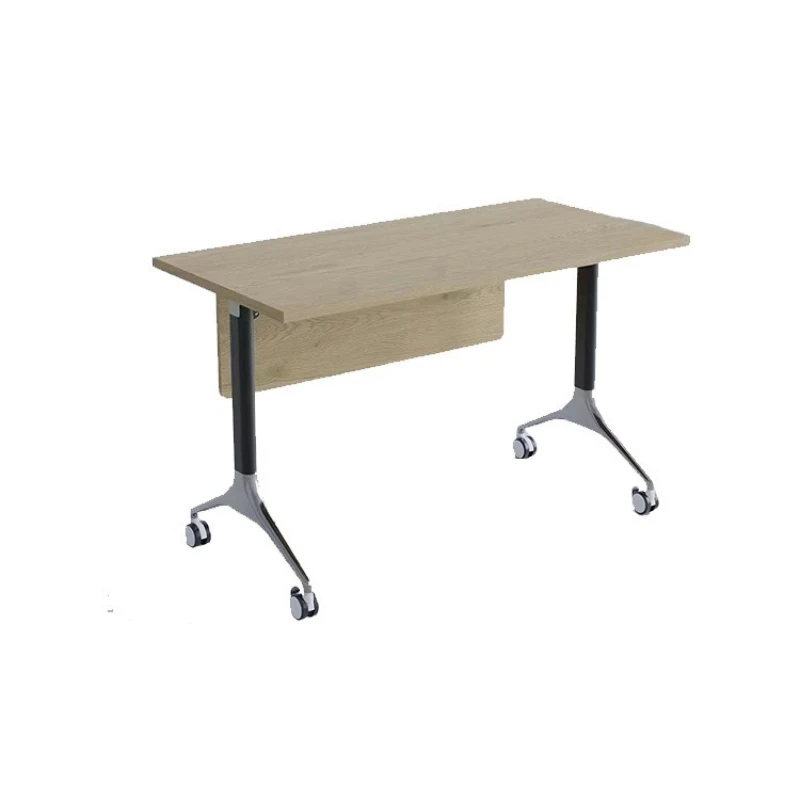

Folding Conference Training Table and Chair Combination Movable Splicing Strip Table Wheeled Multifunctional Desk Double Desk