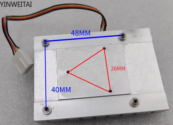 Ventola per LDM5010S DC5010MB1 AV-F5010MB YY5010H12B DC 12V 0.05A diametro 47MM distanza del foro 26MM ventola di raffreddamento della scheda madre a 4 fili