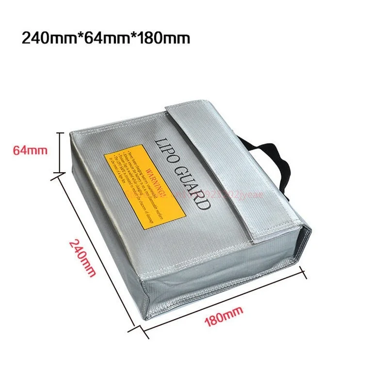 Lipo Guard Fireproof Flame Retardant Handheld Lipo Battery Safe Bag 240mm*64mm*180mm For Rc Drone Airplane Model Battery Storage - view 4